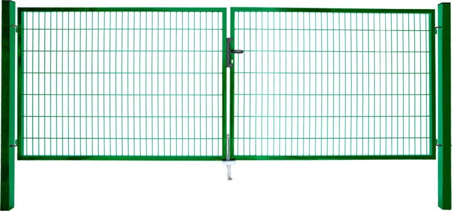 Giardino Roma Milano dubbele poort H 120 x L 2x200cm groen