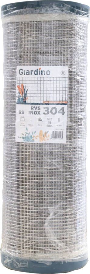 Giardino RVS 304 gel.gaas 12.7 x 1.6mm x 100cm x 25m