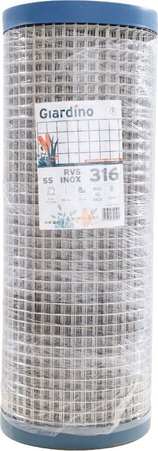 Giardino Rvs 316 Gel.gaas 25.4 X 2.0mm X 100cm X 25m