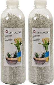 Giftdecor 2x pakjes hobby decoratiezand lichtgrijs 1 5 kg Aquarium bodembedekking