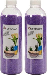 Giftdecor 2x pakjes hobby decoratiezand lila paars 1 5 kg Aquarium bodembedekking