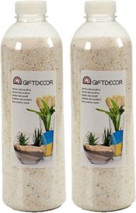 Giftdecor 4x pakjes hobby decoratiezand wit 1 5 kg Aquarium bodembedekking