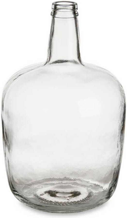 Giftdeco Bloemenvaas flessen model glas transparant 22 x 39 cm Vazen