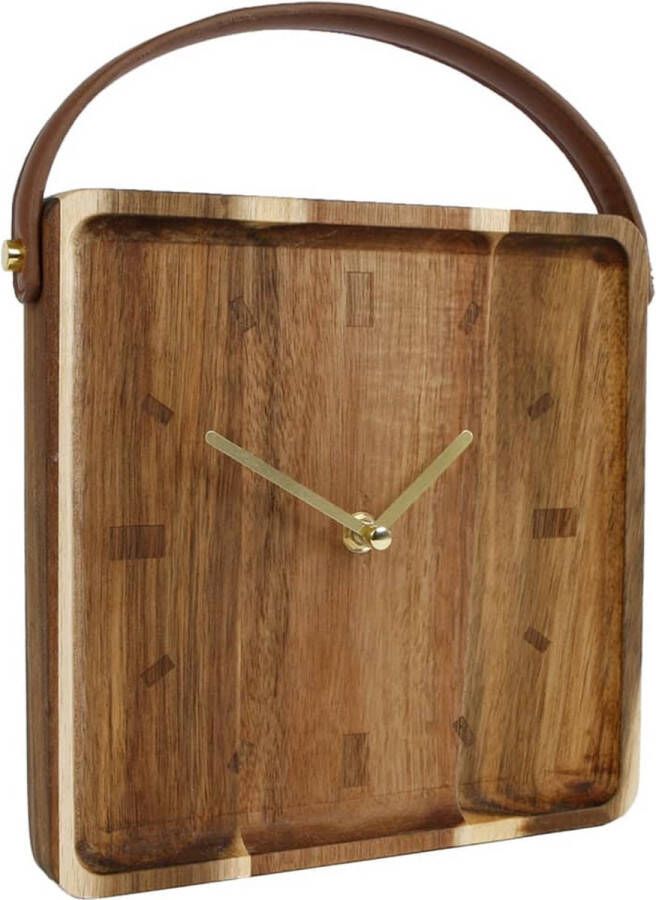 Gifts Amsterdam Gifts-Amsterdam-Wandklok-Vienne-L-22x22x6 5-cm-hout-bruin