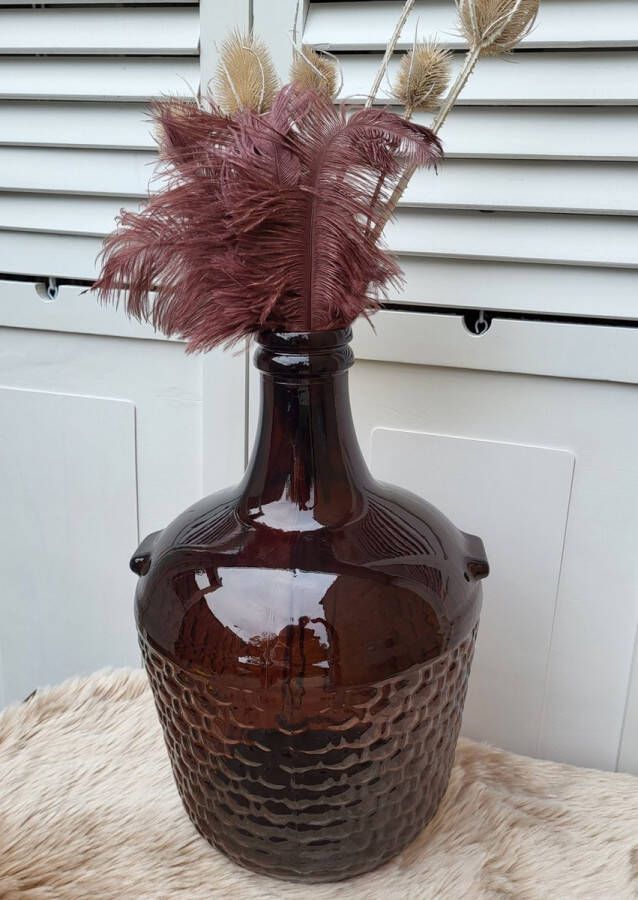 Gifts Amsterdam Kruikvaas Kruik Fles XL Garrafa Brown 12 liter 42x27cm Glas