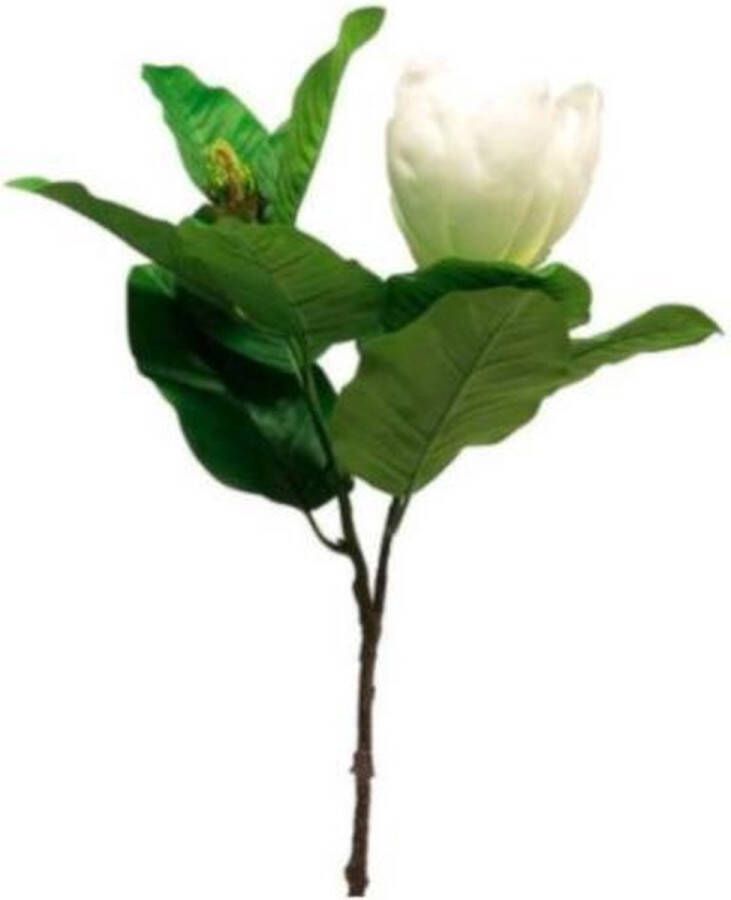 Gifts Amsterdam Kunstplant Magnolia Grandiflora 66 Cm Zijde Wit