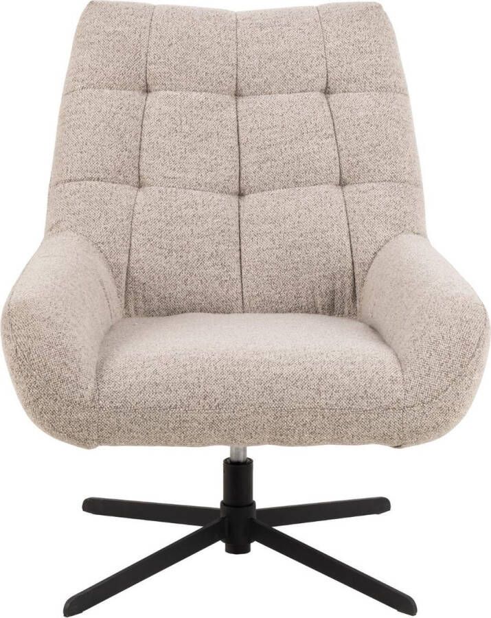 Giga Living Draaifauteuil Beige Textiel 73x82x88cm Fauteuil Maeve