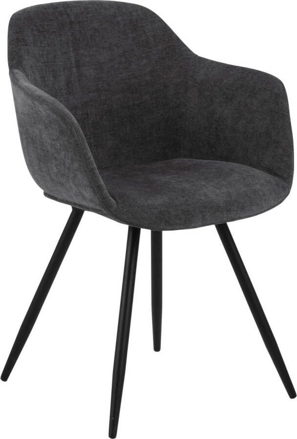 Giga Living Eetkamerstoel Tess Met Armleuning Donkergrijs
