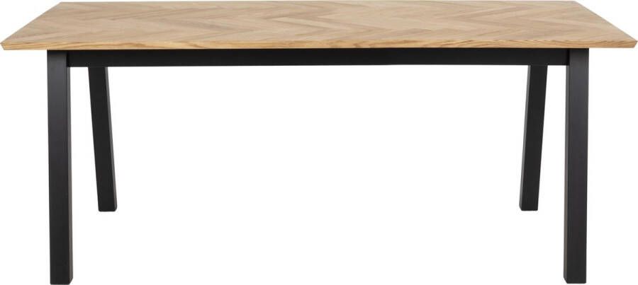 Leen Bakker Eetkamertafel Kamena eikenkleur 75x180x95 cm