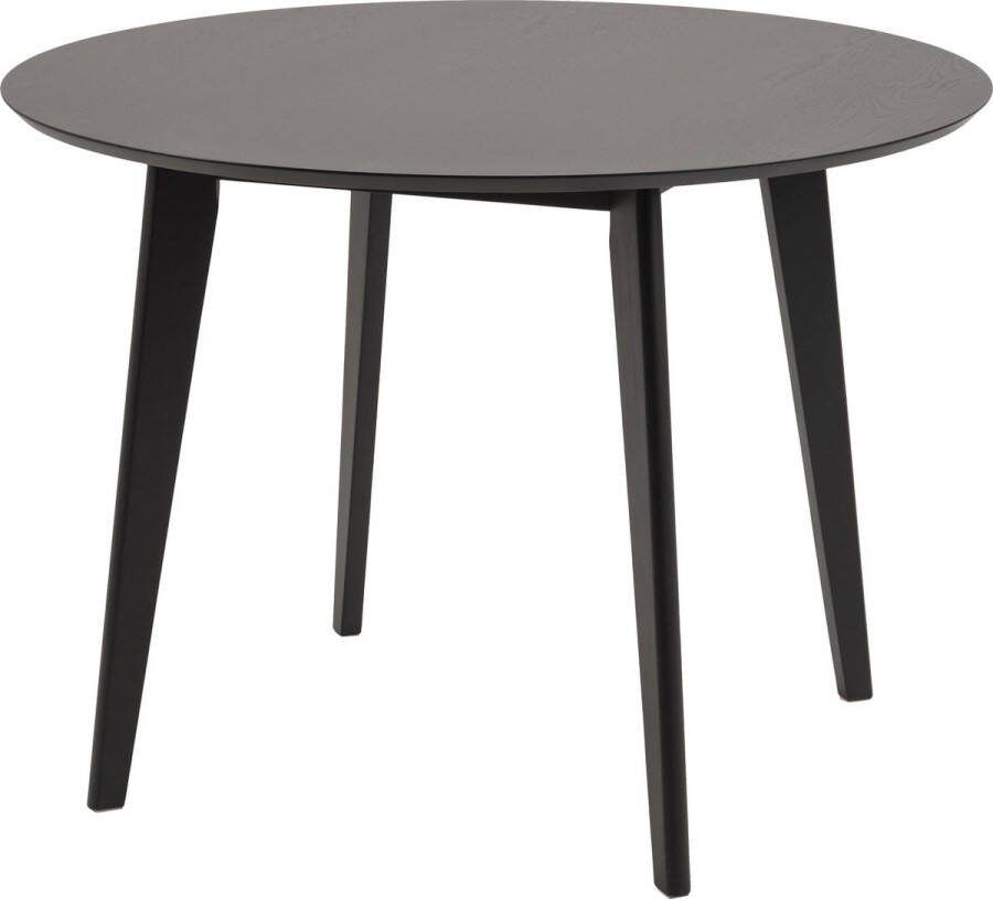 Bendt Ronde Eettafel Torkil 105cm Eikenfineer Zwart