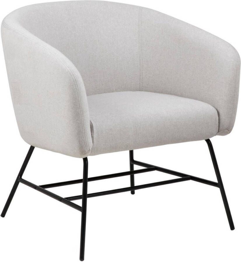 Leen Bakker Fauteuil Belfast fluweel lichtgrijs