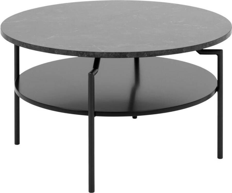 Leen Bakker Salontafel Soto zwart marmerprint 45x80 cm