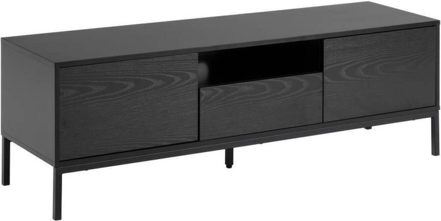 Giga Living Tv-meubel Bronx Zwart MDF 140x40x45cm Tv-meubel Bronx