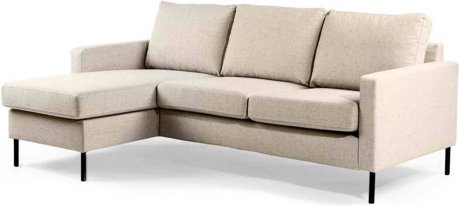 Giga Meubel Bank 3-Zits Beige Stof 200x133x80cm Bank Stenhill Dillon