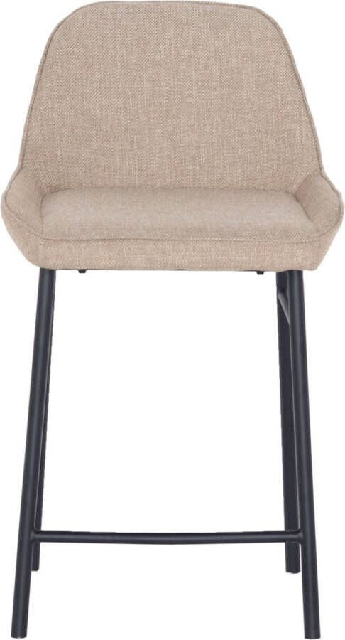 Giga Meubel Barstoel Taupe Bouclé Zithoogte 65cm Stoel Joëlle