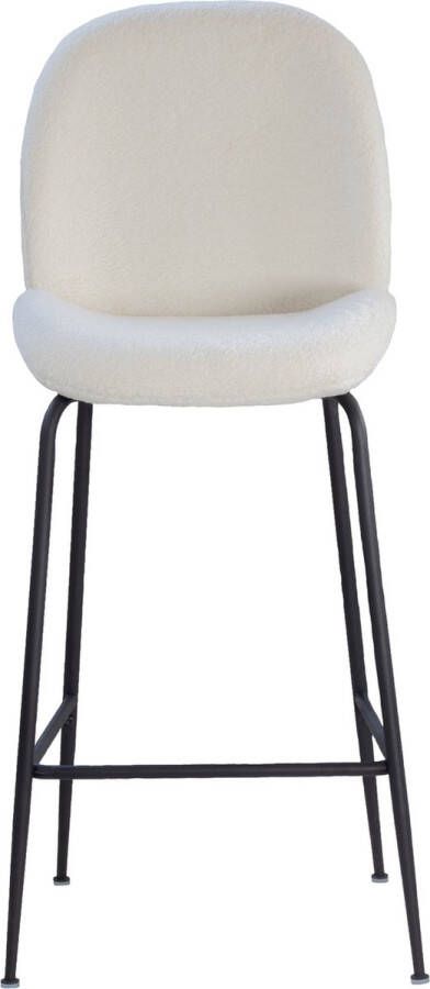 Giga Meubel Barstoel Wit Teddy 61x47x105cm Barstoel Dewi