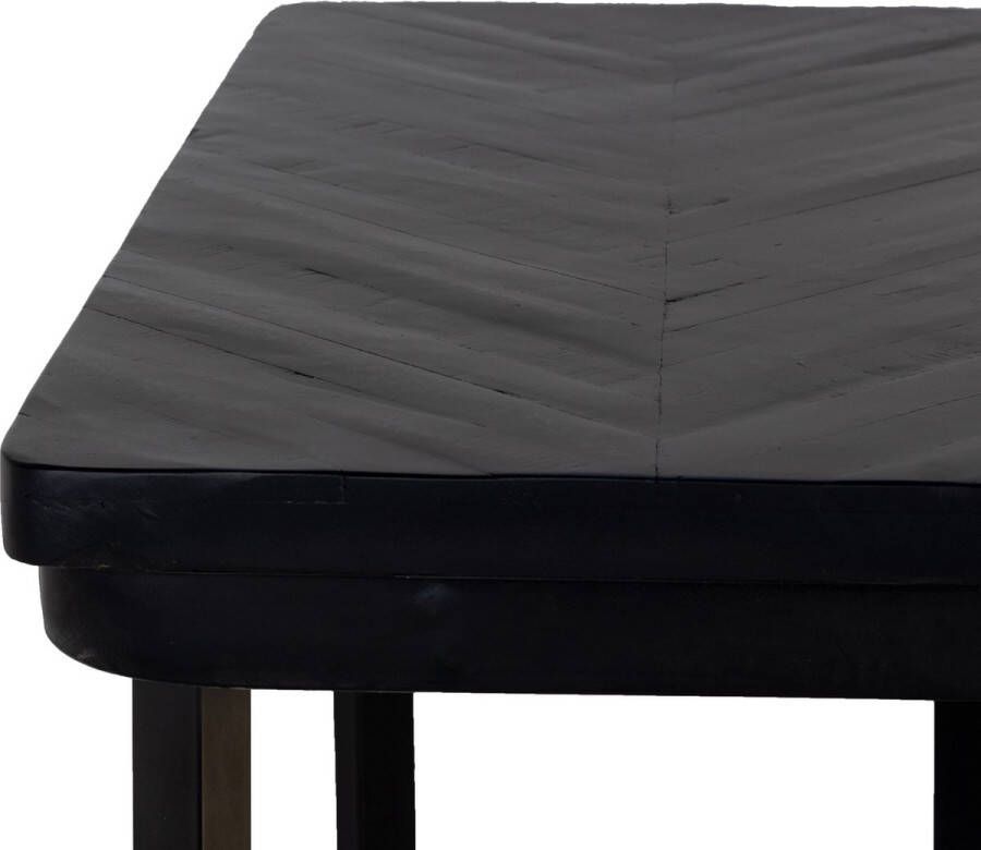 Giga Meubel Bartafel Mangohout Zwart 100cm Visgraat Tafel Max