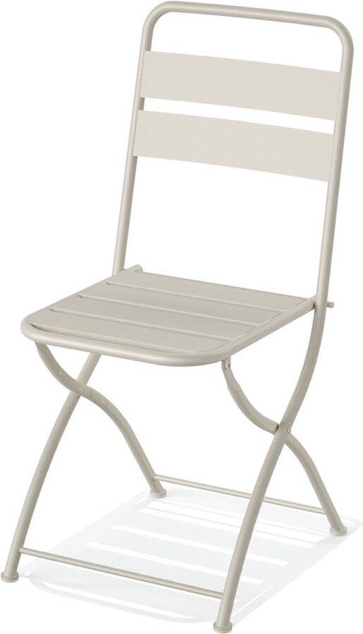 Giga Meubel Bistro Klapstoel Staal Beige 44x52x87cm Breeze