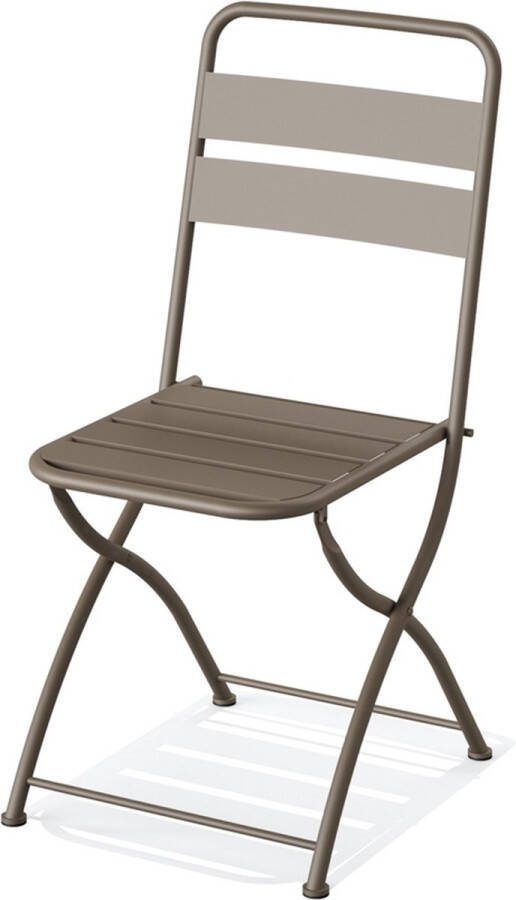 Giga Meubel Bistro Klapstoel Staal Bruin 44x52x87cm Breeze
