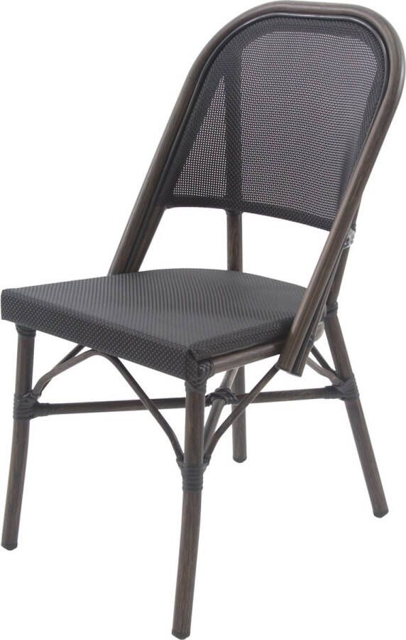 Giga Meubel Bistrostoel Zwart Textiel 47x57x90cm Paris