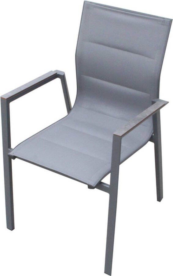 Giga Meubel Dining Tuinstoel Aluminium Antraciet Stoel Quin