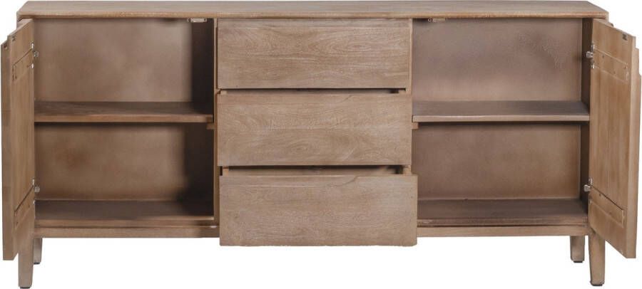 Giga Meubel Dressoir Naturel Hout 150x38x70cm Dressoir Jiro