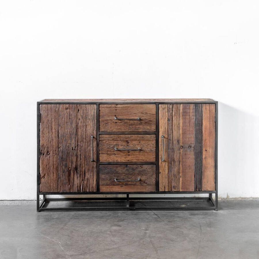 Giga Meubel Dressoir Kasten Industrieel Hout 150x40x90cm Dressoir Lio