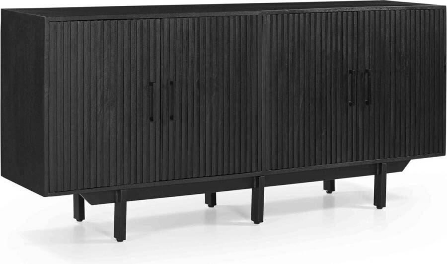 Giga Meubel Dressoir Zwart 180cm Metaal Mangohout Dressoir Jurre