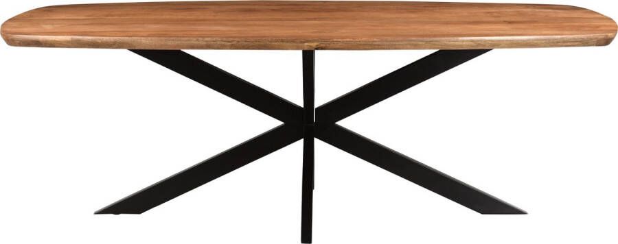 Livingfurn Deens Ovale Eettafel Jesper Mangohout 210 x 105cm Bruin Ovaal - Foto 2