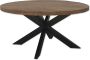 Livingfurn Brix | Sturdy Round | eetkamertafel | rond | 140 cm | mangohout met staal - Thumbnail 1