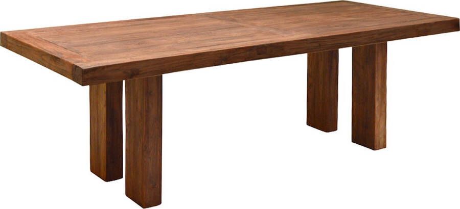 Livingfurn Eetkamertafel Fiona Standaard Poten Teakhout 300cm Bruin