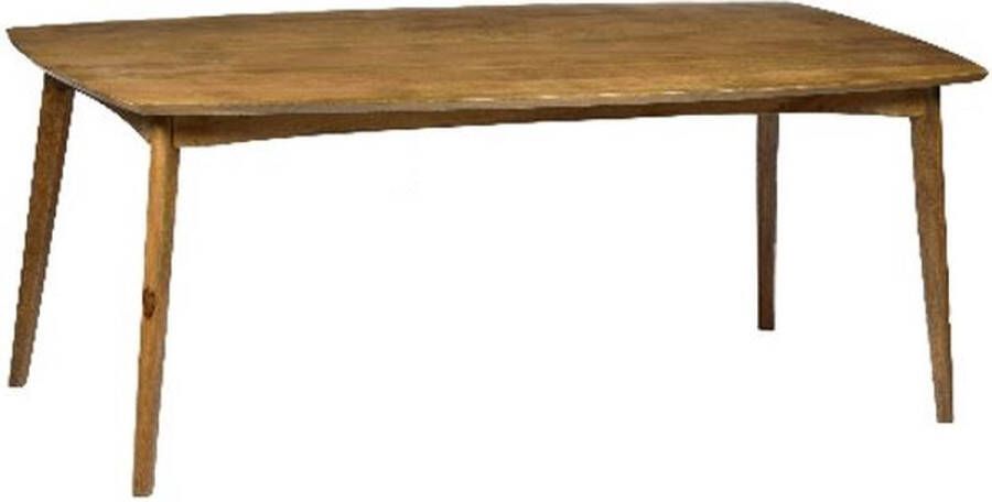 Livingfurn Eetkamertafel Elias 180cm Klassieke eettafel Mangohout Bruin