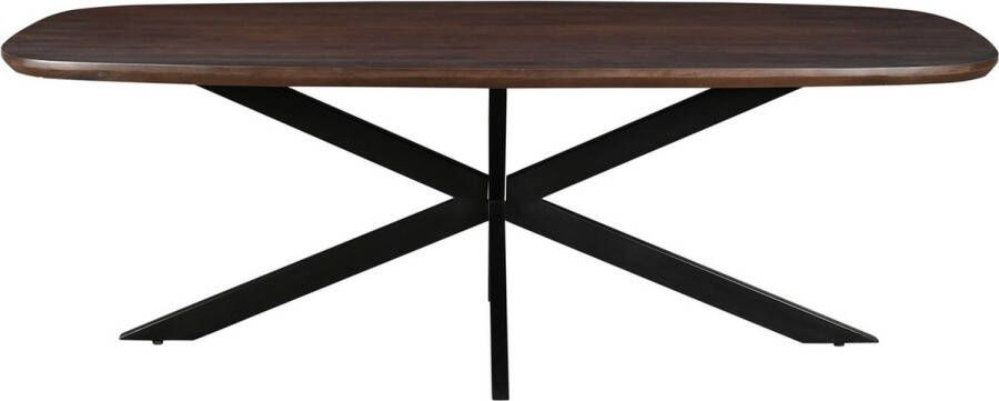 Livingfurn Deens Ovale Eettafel Jesper Mangohout 210 x 105cm Bruin Ovaal