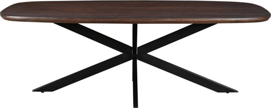 Livingfurn Deens Ovale Eettafel Jesper Mangohout 180 x 90cm Bruin Ovaal - Foto 2