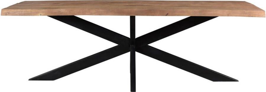 Livingfurn Eetkamertafel Nairobi Tree Top 180cm Mangohout Bruin