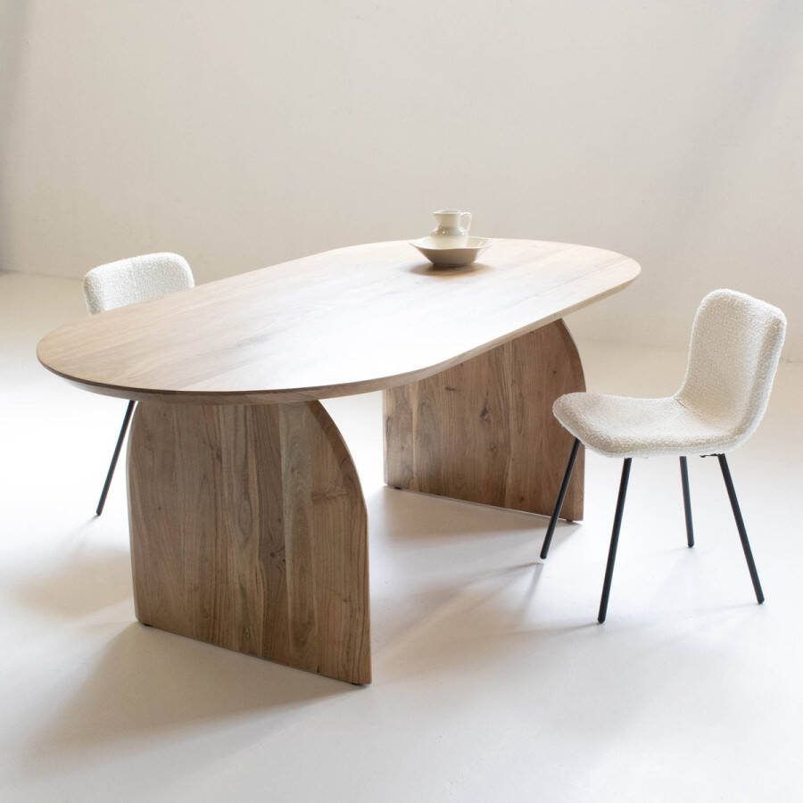 Giga Meubel Eettafel Naturel Mangohout 200x100x76cm Eettafel Daan