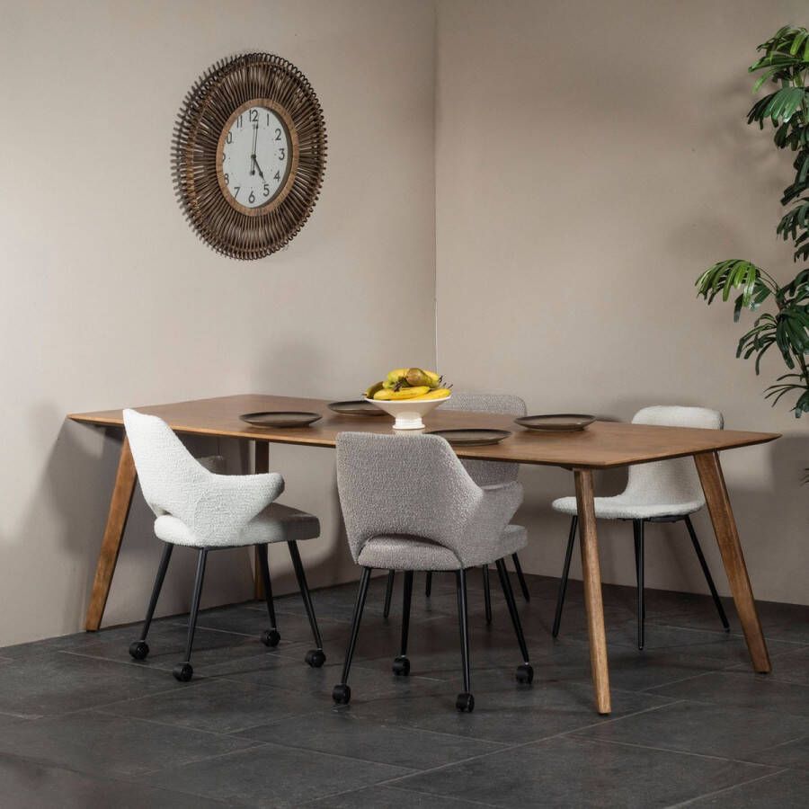 Giga Meubel Eettafel Naturel Mangohout 240x90x76cm Eettafel Oslo Mangohout
