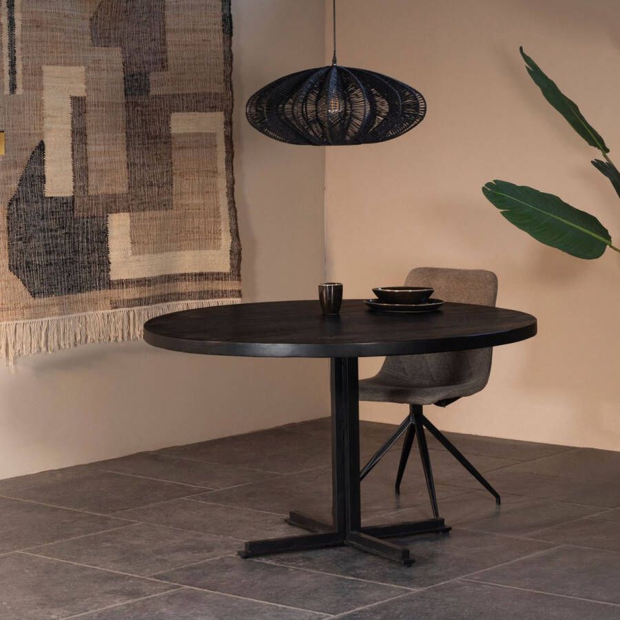 Giga Meubel Eettafel Rond Zwart Ø130cm Eettafel Otis