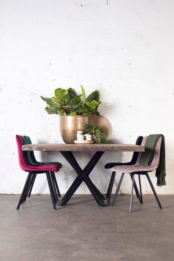 Giga Meubel Eettafel Vierkant Botenhout 140cm Eettafel Siem