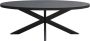 Livingfurn Ovale Eettafel Kala Spider Mangohout en staal 180 x 90cm zwart Ovaal - Thumbnail 3