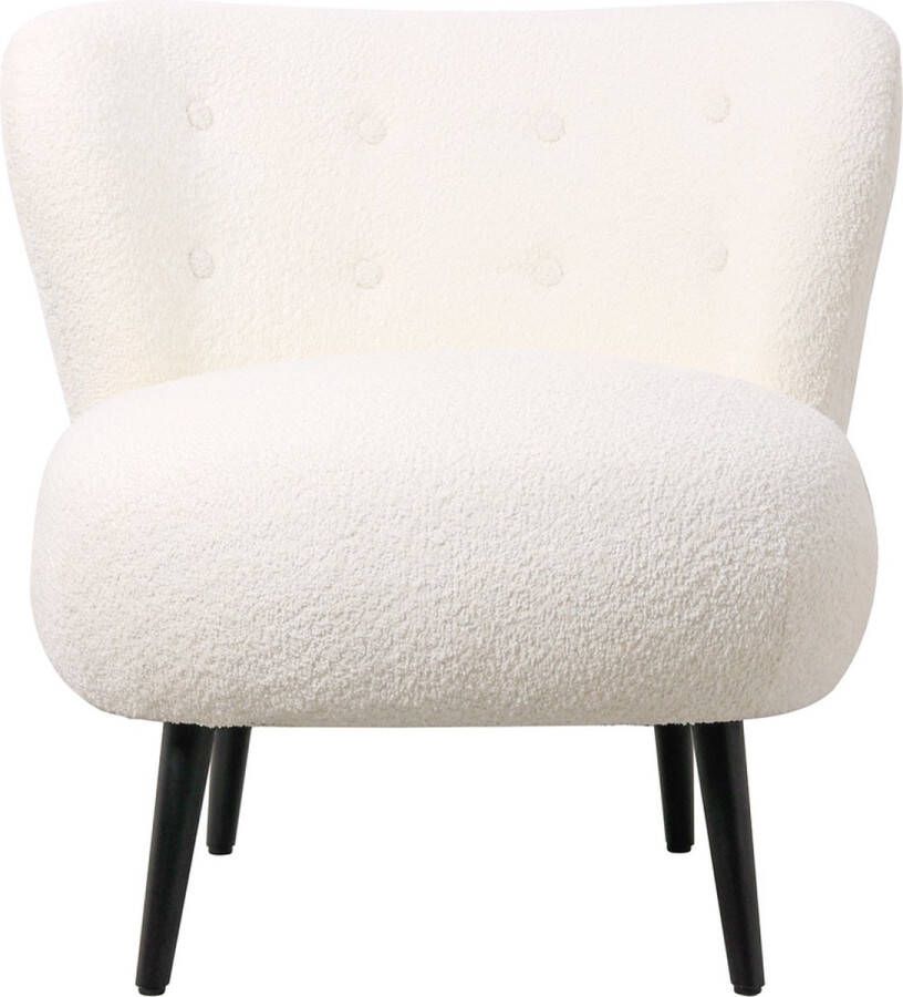 Giga Meubel Fauteuil Beige Bouclé Stof 74x77x71cm fauteuil Pieter