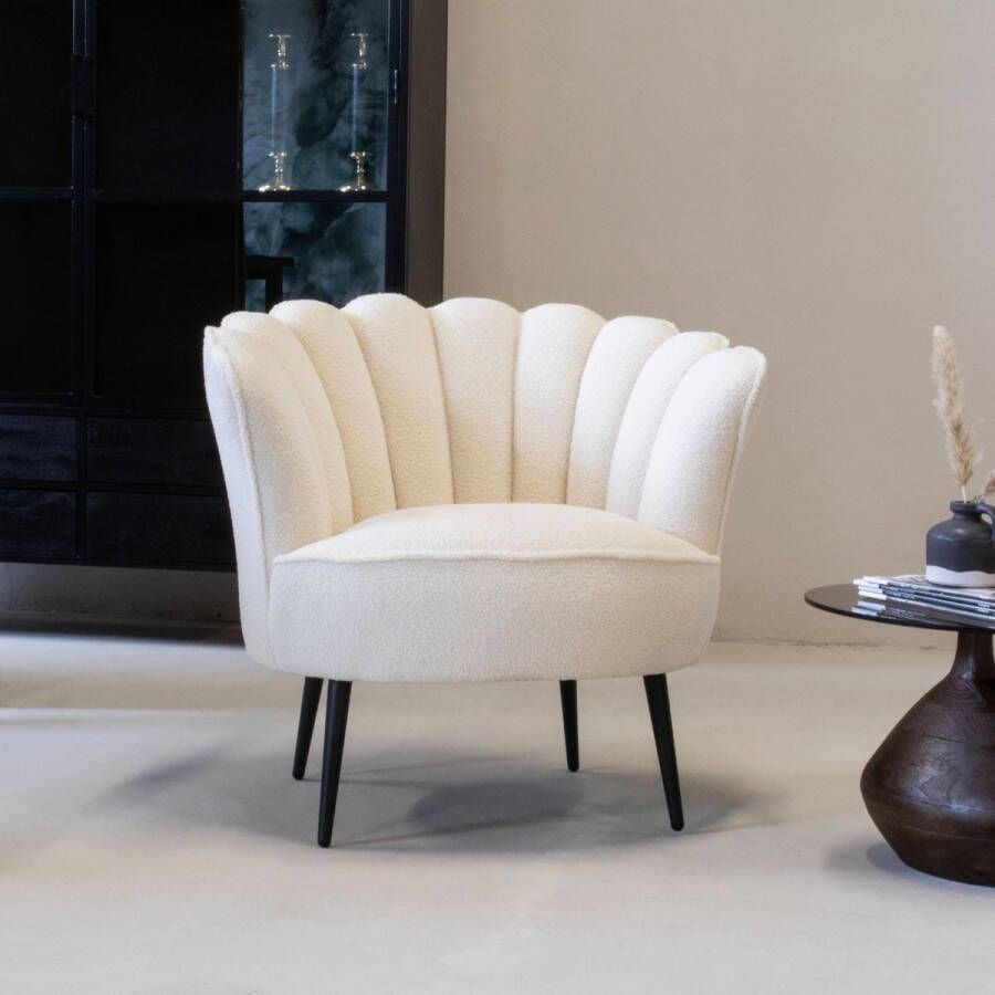 Giga Meubel Fauteuil Wit Teddy 71x78x69cm Fauteuil Jada