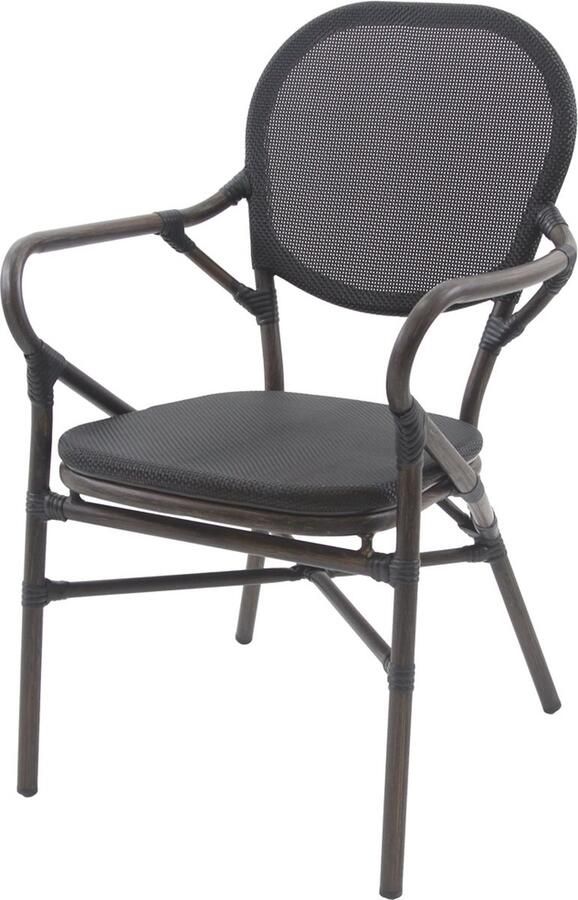 Giga Meubel Bistrostoel Zwart Stof 56x64x89cm Tango