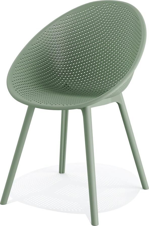 Giga Meubel Tuinstoel Kunststof Groen Zitdiepte 40cm 59x59x83cm