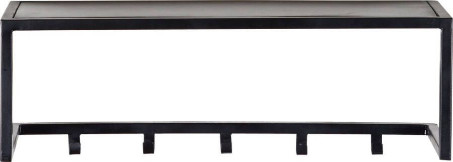 Giga Meubel Tuinstoel Zwart Hout Kunststof 58x58x82cm Tuinstoel Castro Zwart SenS-Line