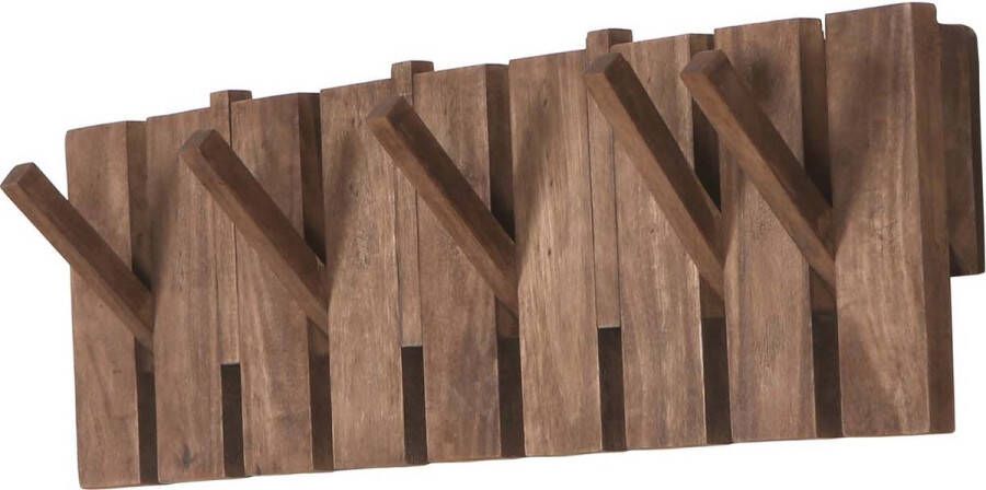 Giga Meubel Kapstok Bruin 60cm 5-Haken Kapstok Malin