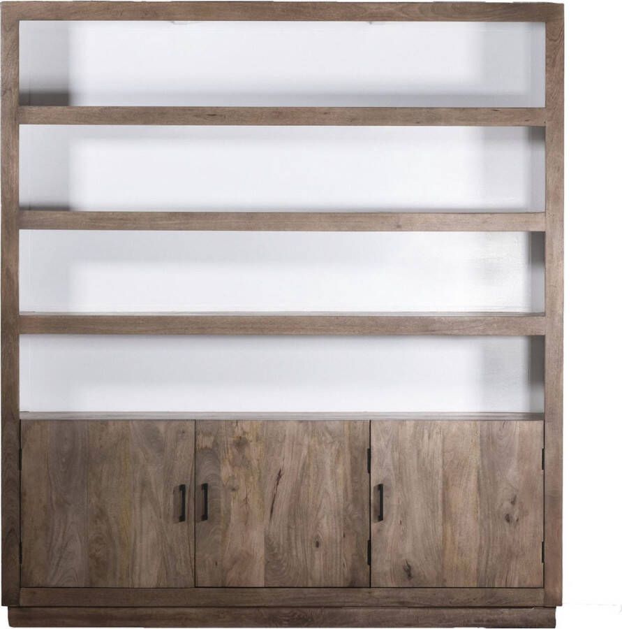 Giga Meubel Kast Naturel 180x40x200cm Mangohout kast Wesley