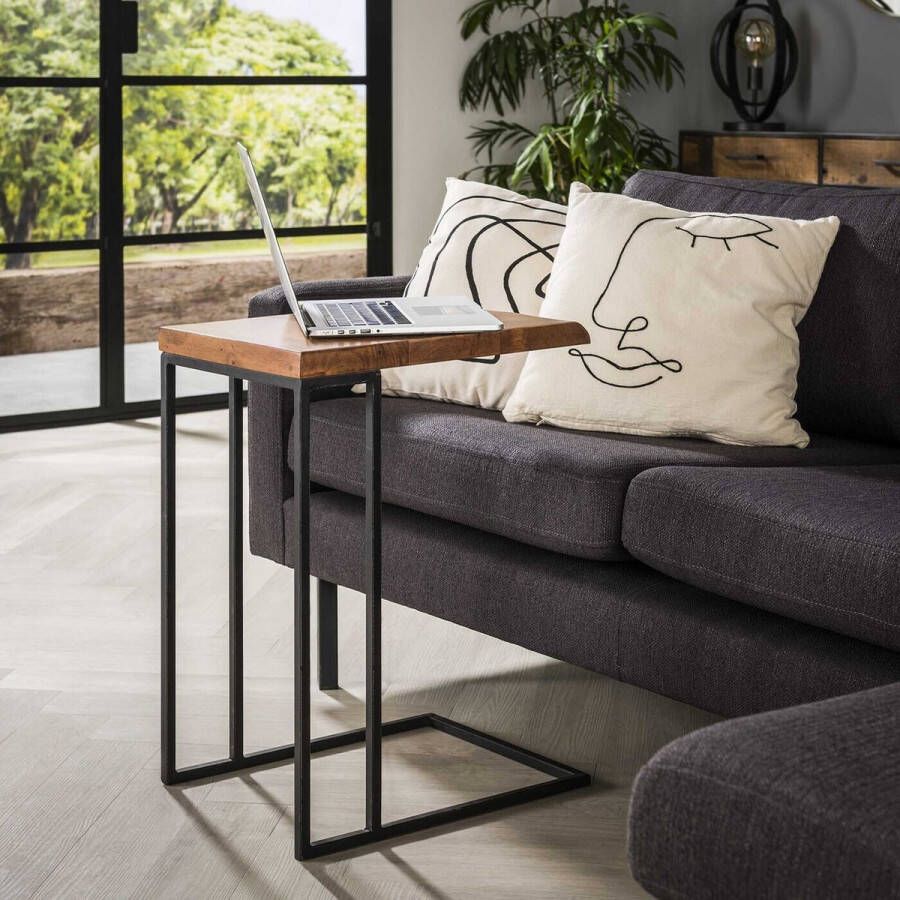 Giga Meubel Laptoptafel Massief Acacia Naturel 35x45x60cm Tafel Edge