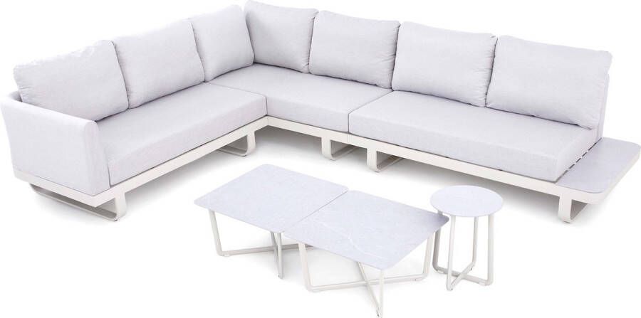 Giga Meubel Loungeset Lichtgrijs Aluminium 320x242x69cm Fellow