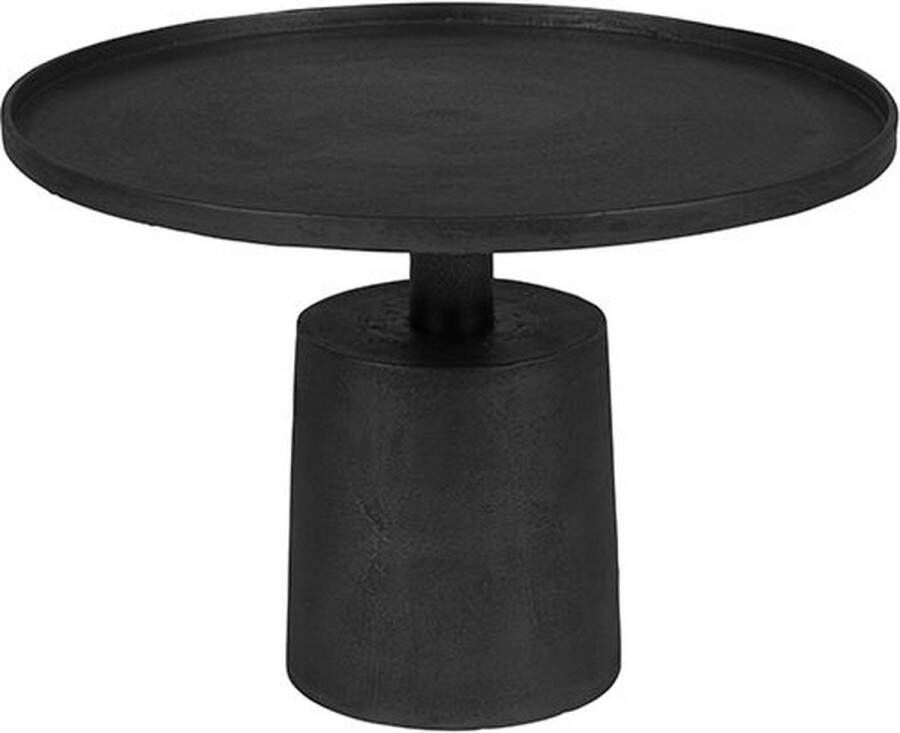 Giga Meubel Salontafel Antiek Zwart Rond Aluminium 60x60x40cm Tafel Mason
